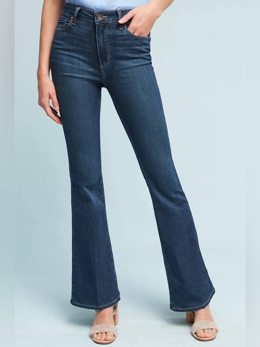 Paige Bell Canyon High-Rise Flare in Lange Wash size 27